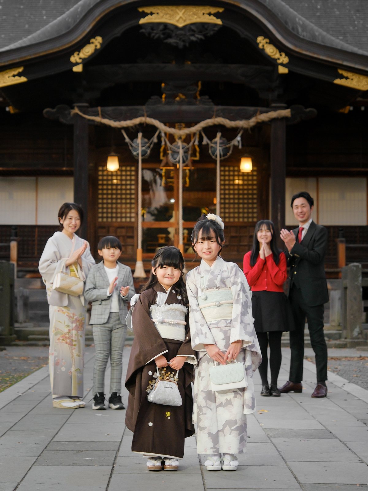 ご家族で過ごす七五三撮影の様子