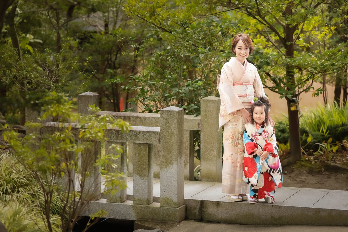 ご家族そろっての七五三の記念写真